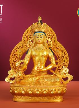 铜藏式地藏王佛像带背光