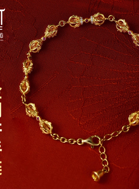 s925银银金刚杵情侣手链