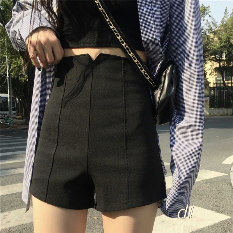 秋夏季短裤女薄款高腰外穿休闲小