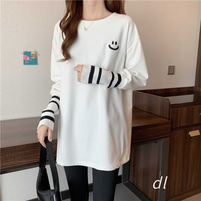 德绒长袖T恤女春秋季韩版宽松设