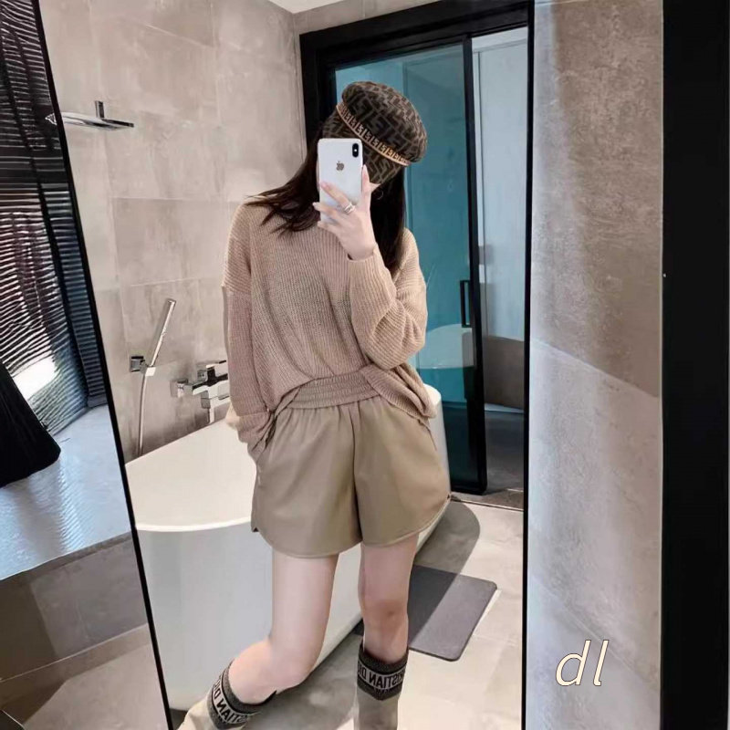 时髦高腰皮裤女新款显瘦休闲宽松