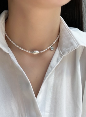 小众设计师款淡水珍珠纯银项链