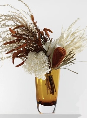 现代轻奢仿真花干花假花束客厅花瓶花器插花样板房间商用软装花艺