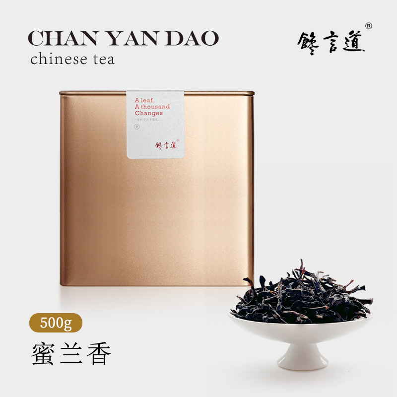 馋言道潮州凤凰单丛茶蜜兰香高山乌龙茶罐装礼盒单枞茶叶