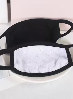 黑色纯棉口罩冬季男女情侣口罩防尘透气加厚保暖防雾霾口罩可水洗