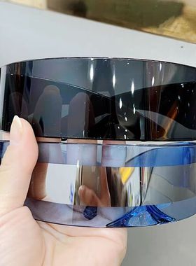 AI直播眼镜赛博朋克未来科技感眼镜酒吧蹦迪表演拍照男女直播道具