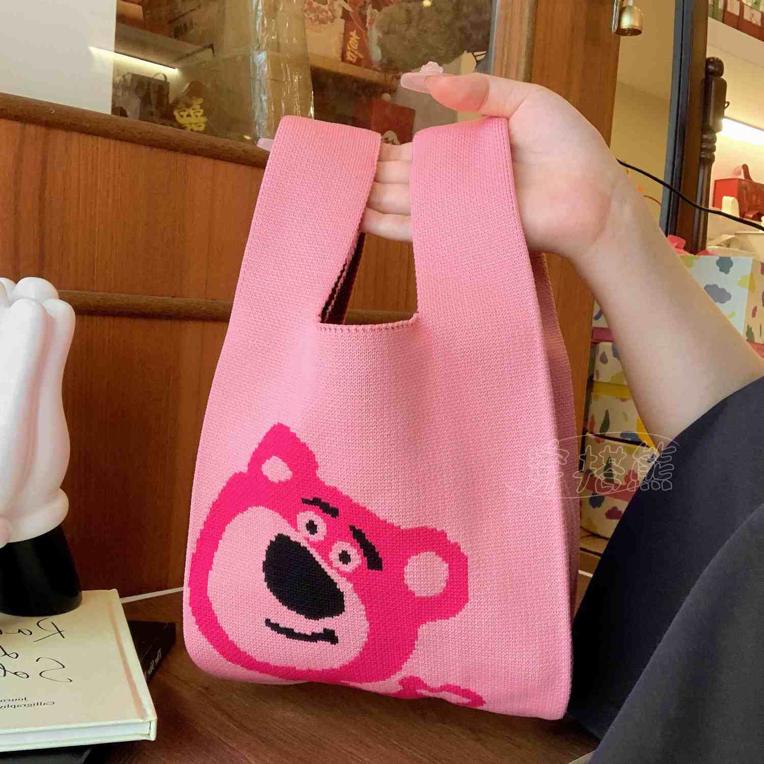 清新可爱针织托特礼品袋大容量