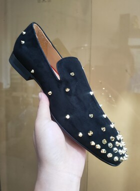 欧美AGZ CL铆钉低帮男鞋时尚潮流绅士鞋真皮休闲运动鞋红底单鞋酷