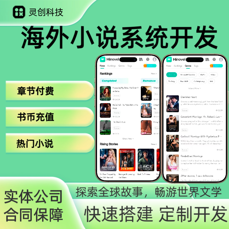 海外小说app定制开发支持源码交付快速搭建
