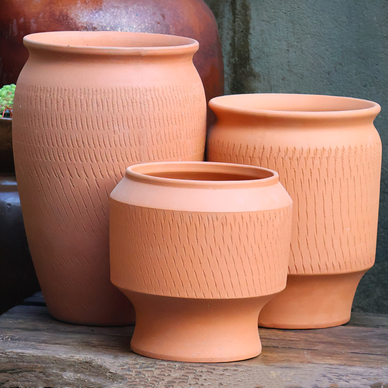 陶瓷简约手工粗陶透气养根