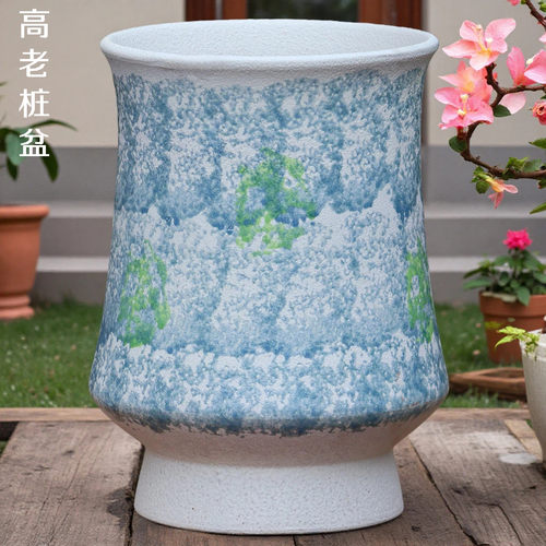 复古粗陶花盆高大老桩多肉花盆