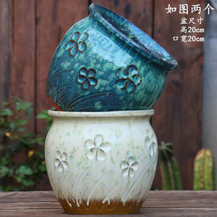 手工大号花盆特价大口径多肉植物花盆陶罐粗陶陶瓷花盆三角梅兰花