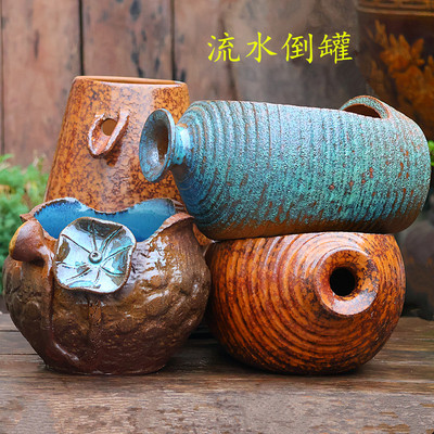 陶瓷复古手工陶盆大流水无孔花盆