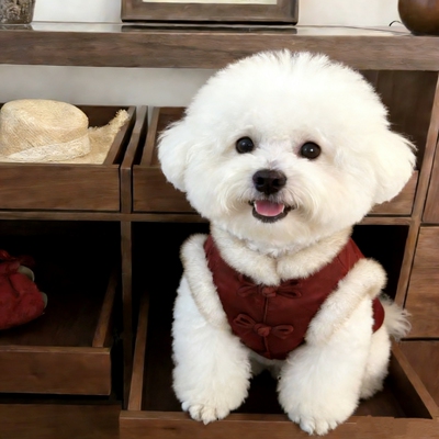 冬季中国风唐装狗猫过年喜庆服