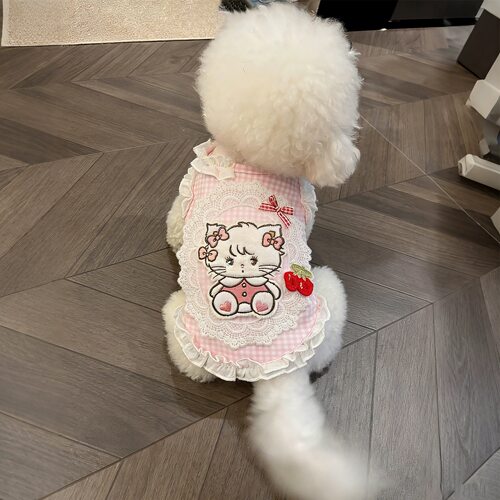 春夏薄款小型犬公主风防掉毛背心