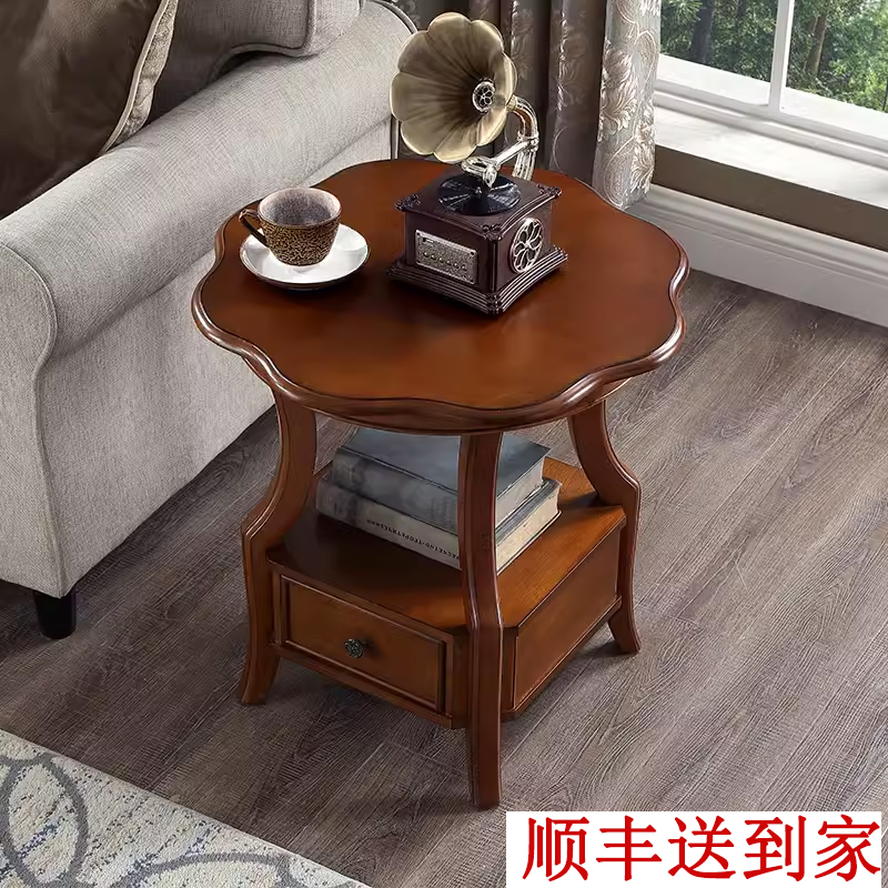 客厅沙发边几角几小茶几圆桌简约