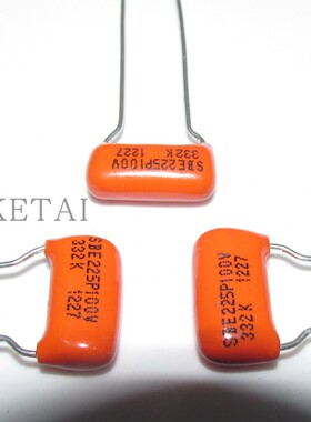 美国 SPRAGUE 思碧 SBE225P100V 100V3300PF 332K  薄膜电容 全新