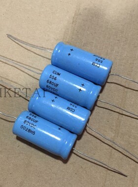 全新美国CDM 556系列 680UF 80VDC 替63v 轴向铜脚发烧电容 18X40