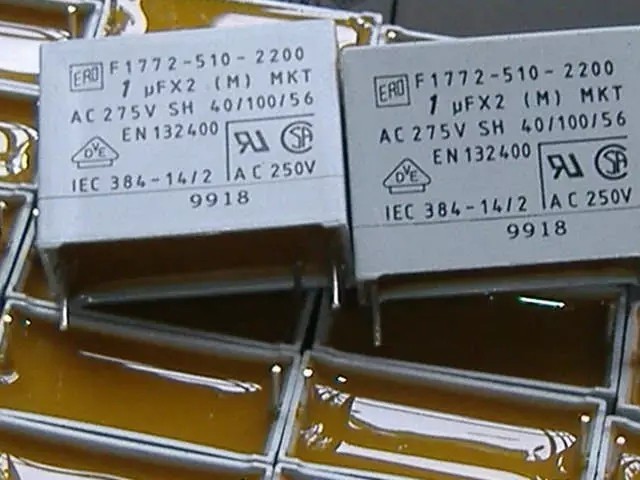 原装进口VISHAY 安规薄膜电容 MKP F1772 275V1uF X2 28mm