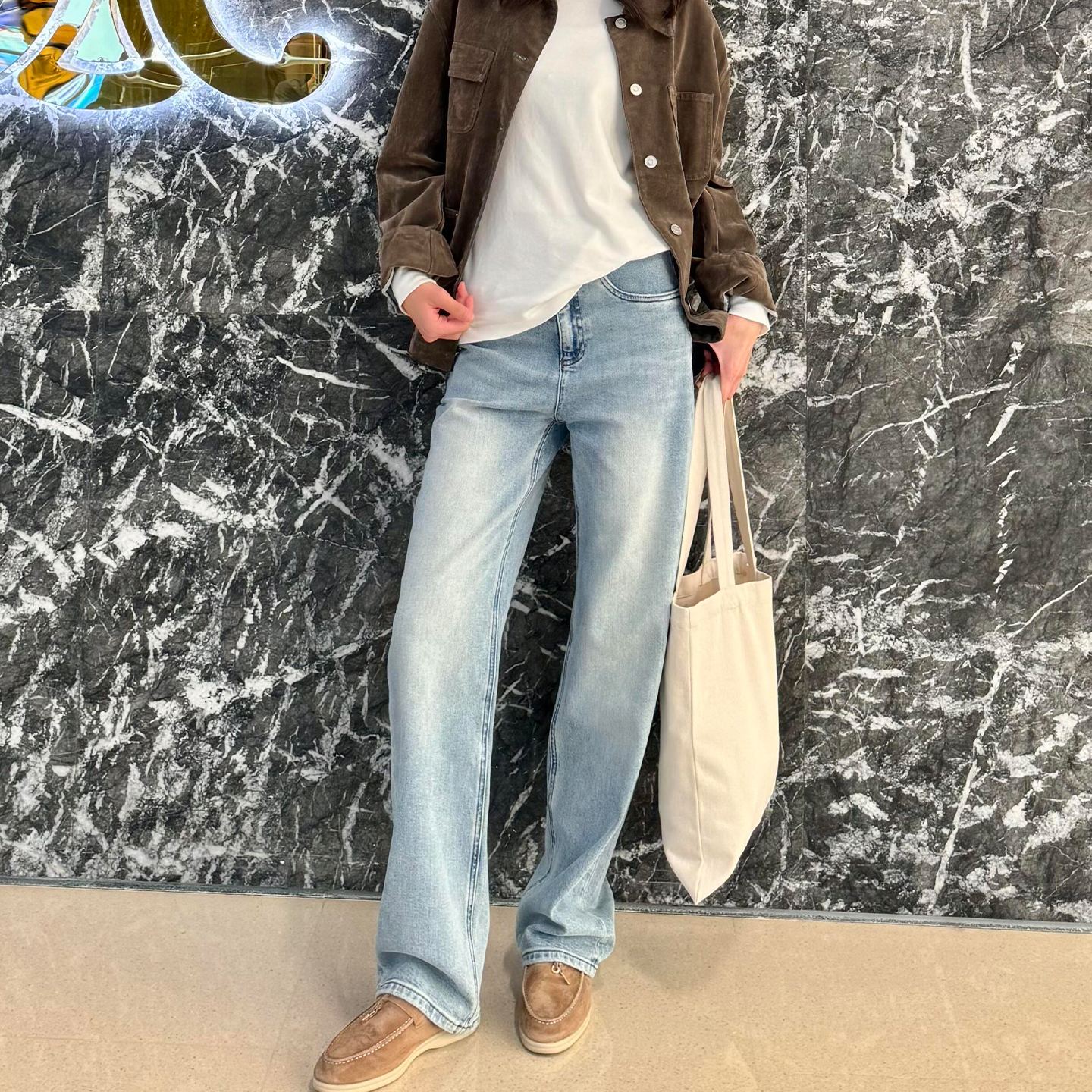 【高端系列】土耳其进口面料宽松直筒显瘦牛仔裤女常规款/加长款