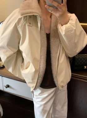 【现货】ED双面穿仿水貂毛派克服夹克外套25年冬季新款宽松上衣女