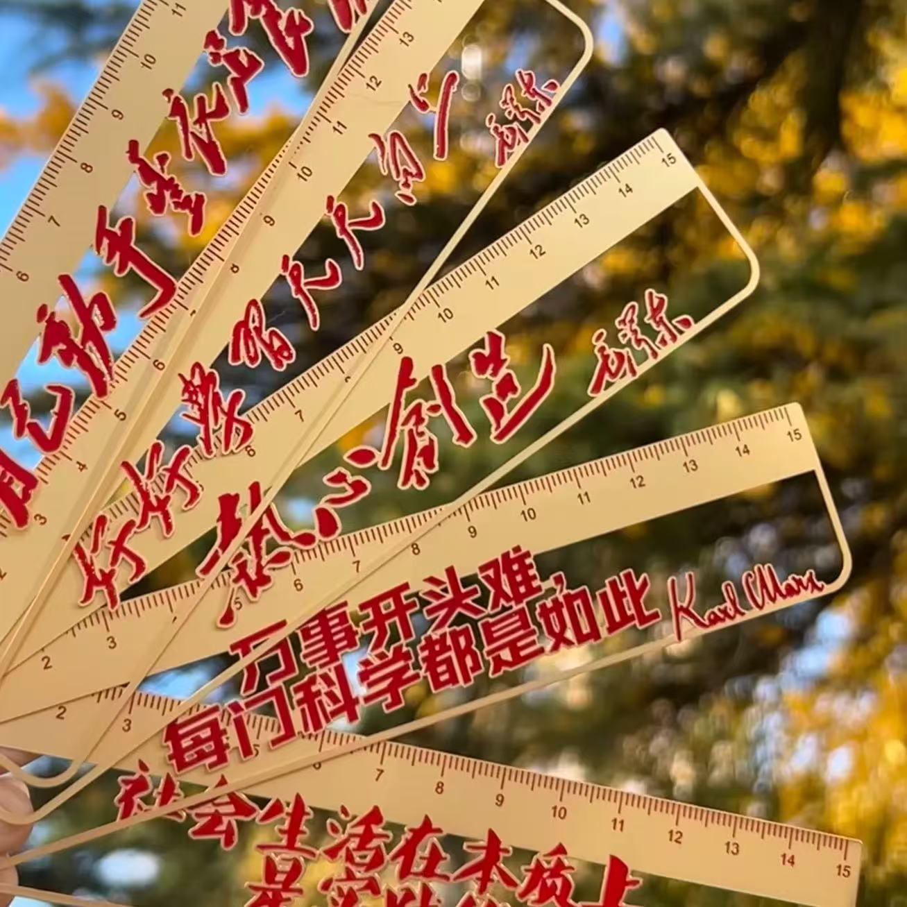 【编译文创】箴言书签金属尺两用 热心创造 自己动手丰衣足食等