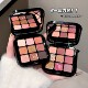 SHAQINUO玄墨九色眼影盘哑光珠光爆闪大地色奶茶色九宫格学生卧蚕