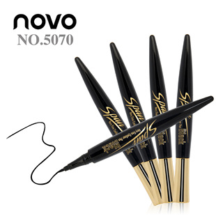 正品NOVO明晰柔顺防水眼线液笔 水溶性眼线笔 速干不晕染硬头1.5g