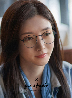 扫黑风暴江疏影同款眼镜框女潮金属圆框防蓝光可配近视素颜平光镜