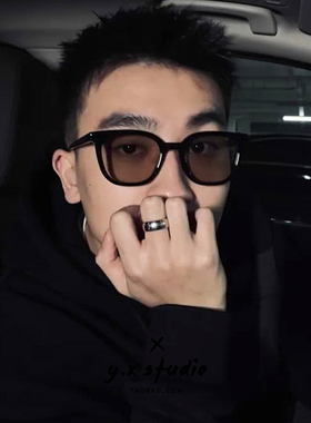 韩版潮牌茶色墨镜男士开车ins高级感偏光太阳镜女夏季潮近视眼睛