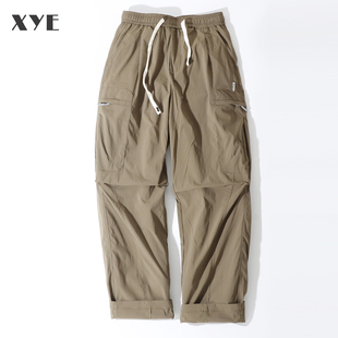 裤 工装 透气户外伞兵裤 男多袋新款 宽松直筒阔腿长裤 速干裤 春夏薄款