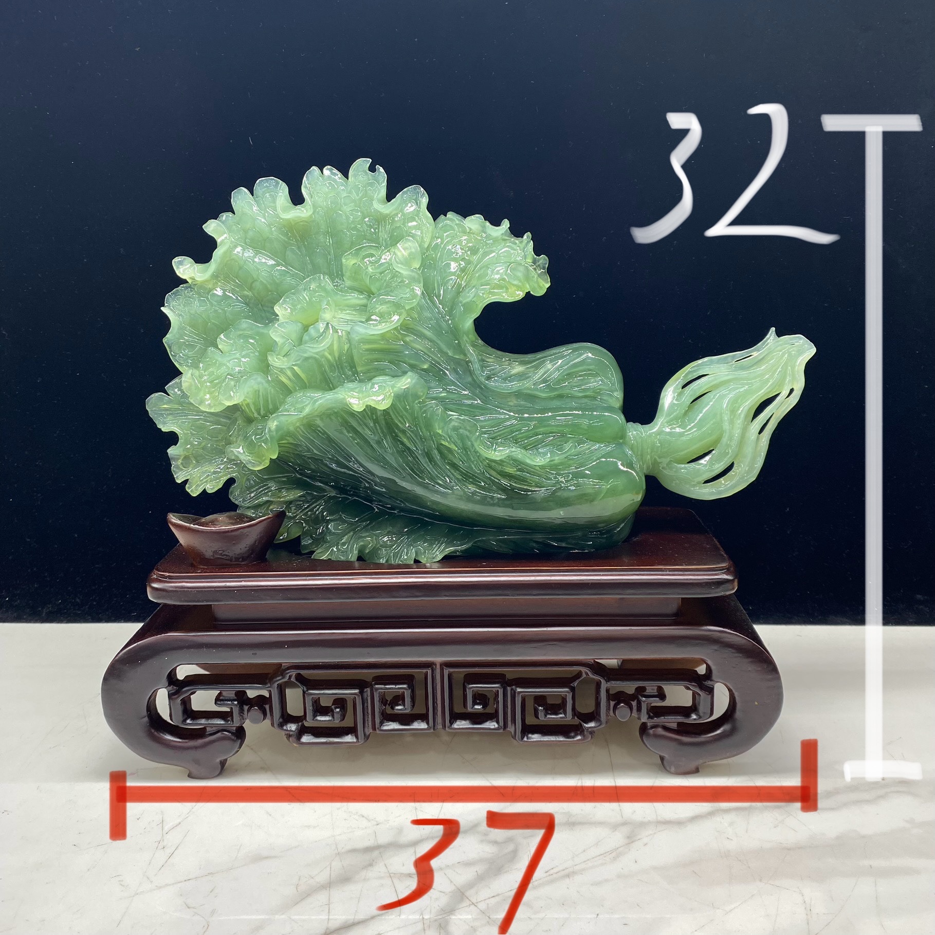 岫玉白菜摆件天然精品厂家直销