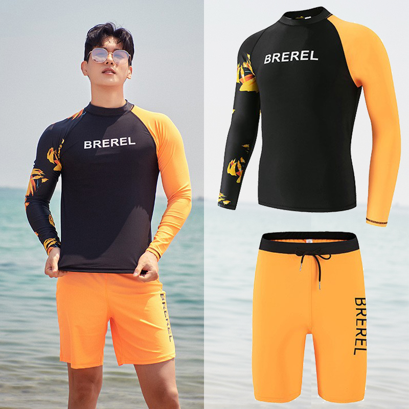 韩式潜水服男长袖分体浮潜衣速干