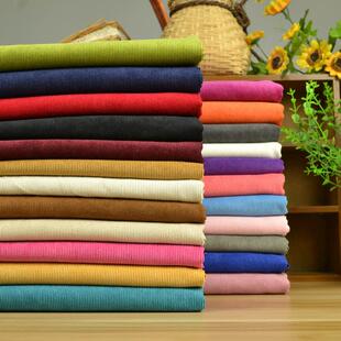 16条灯芯绒面料 宝宝背带裤服装 锦涤细条纹纯色条绒裤子布料包邮