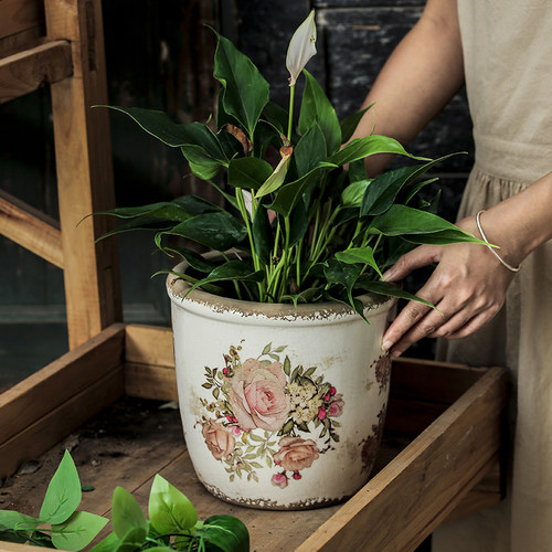 陶瓷复古北欧创意花盆家用客厅