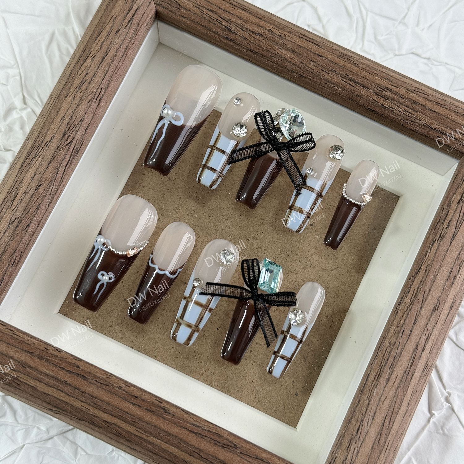 【DW轻奢Nail】毛呢大衣.显手白高级小众穿戴甲美甲假指甲手工