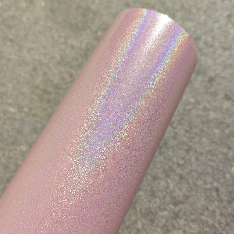 汽车七彩镭射粉改色膜 后视镜中网高亮粉装饰贴 内饰中控亚粉贴膜