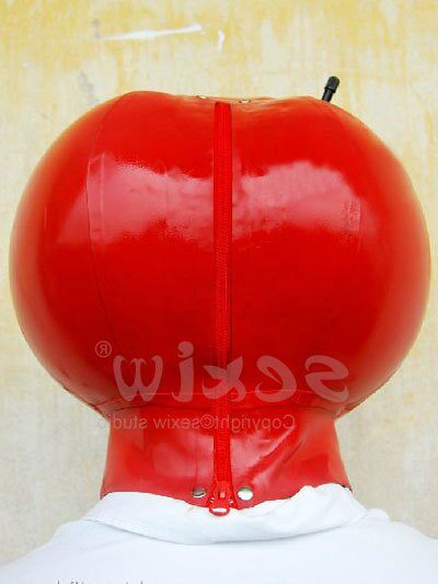 乳胶衣头套全脸面罩全包乳胶头套 cosplay紧包窒息面罩包邮 面具