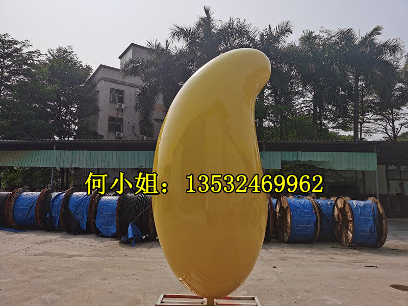 现代简约景区定制仿真芒果造型雕塑玻璃钢大型水蜜桃模型柠檬摆件