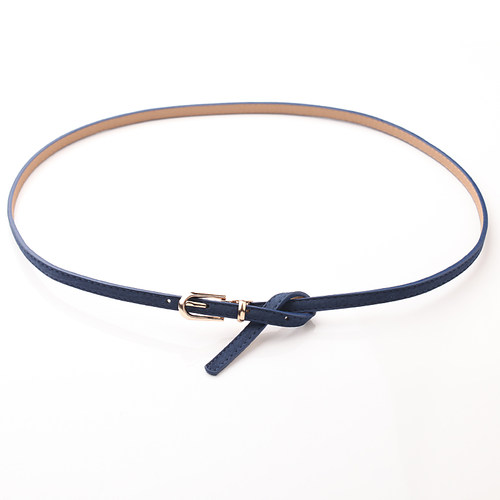 细腰带PU女士可剪短针扣磨砂韩版