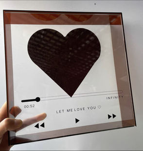 爱的CD亚克力花盒爱心永生花玫瑰告白送女友礼品盒鲜花收纳盒