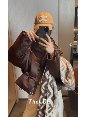 骆衣衣TheLOE/90白鹅绒桑蚕丝立领时尚减龄鹅绒服