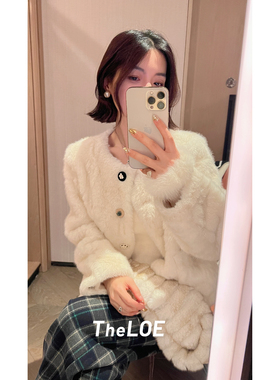 骆衣衣TheLOE/【环保毛花狐貂 草草外套】659g-696g草草外套