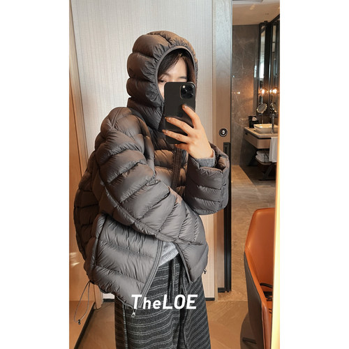 骆衣衣TheLOE/90白鹅绒连帽休闲时尚减龄短款鹅绒服