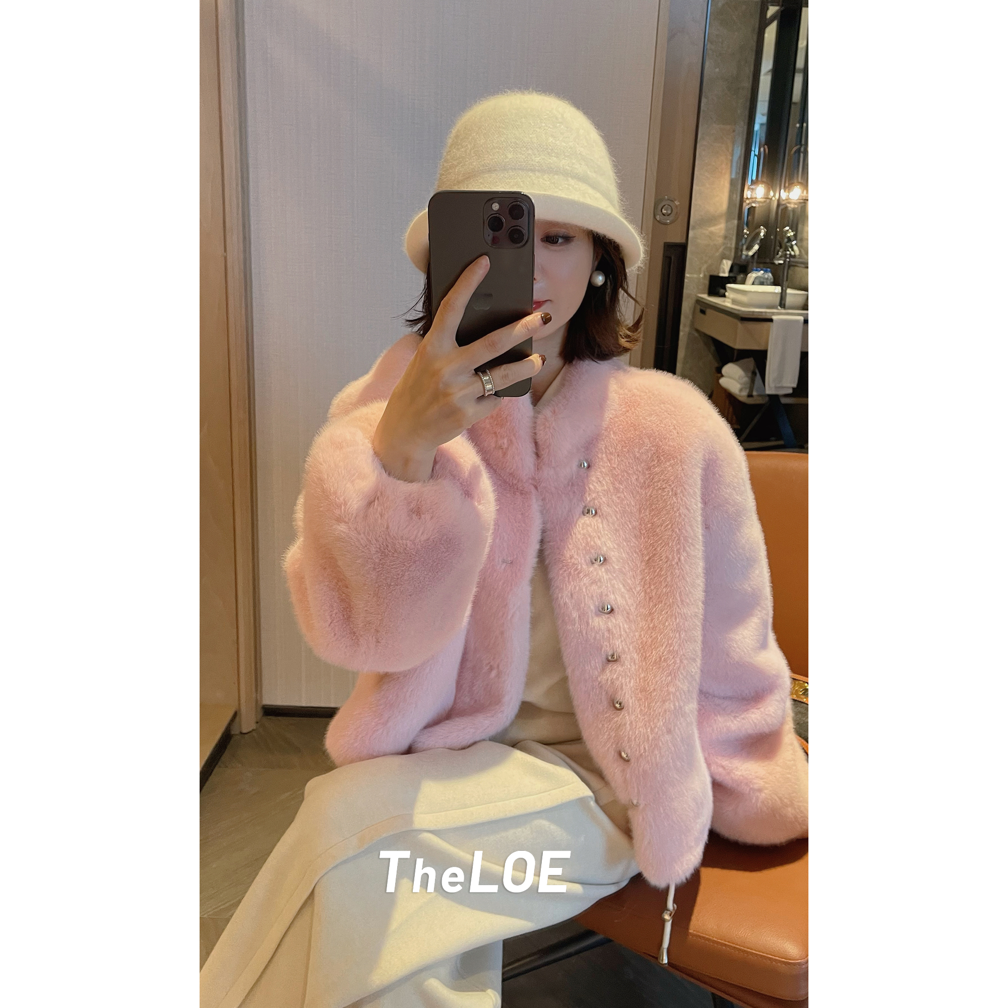 骆衣衣TheLOE/890g-930g高克重百搭休闲减龄立领外套