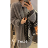 959g百搭开衫 骆衣衣TheLOE 真丝羊绒羊毛大衣 针织外套