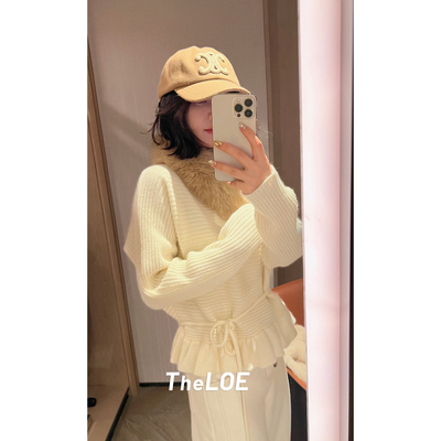 骆衣衣TheLOE/【毛毛鱼尾花边套头】398-409g针织衫