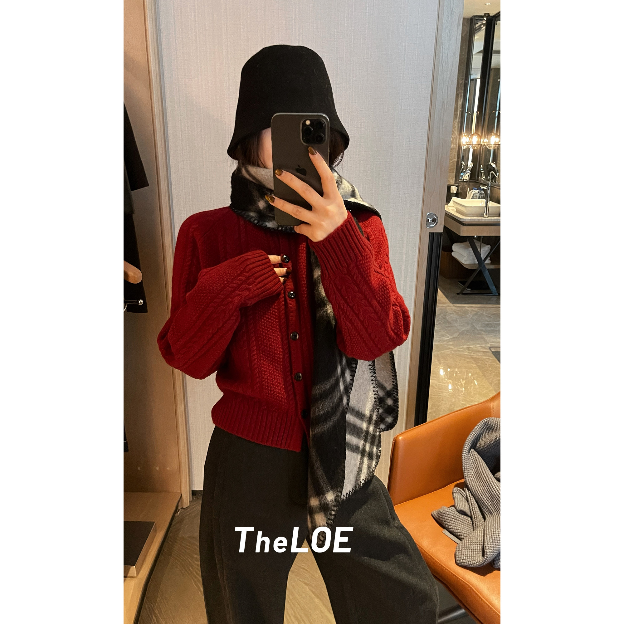 骆衣衣TheLOE/【纯羊毛绞花毛衣】390g-415g单排扣宽松针织开衫,女装/女士精品,毛针织衫,淘宝优惠券,粉丝福利购,淘宝优惠卷