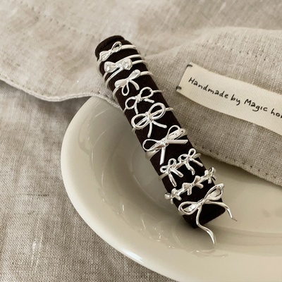 金属蝴蝶结开口戒指系列女小众设计感简约百搭气质时尚指环戒子