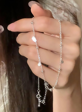 亮片水滴金属流苏项链女极简冷淡风个性简约百搭气质颈链锁骨链